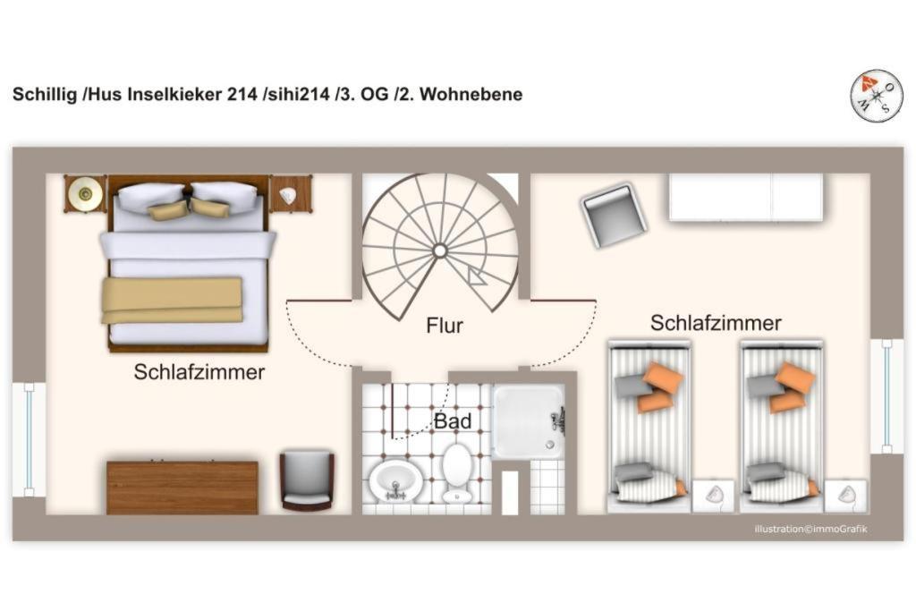 Hus Inselkieker Hus Inselkieker 214 Daire Schillig Dış mekan fotoğraf
